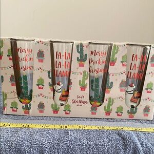 Festive Shot Glasses Set of 4 NIB